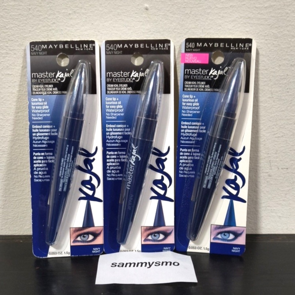 Maybelline Eye Studio Master Kajal Cream Kohl Eyeliner NAVY NIGHT x3